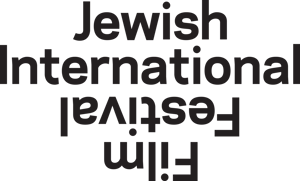 Jewish international festival logo with words.