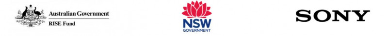 RISE Fund, NSW government and SONY logo